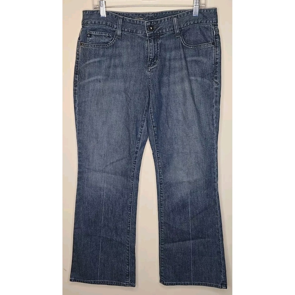 Eddie Bauer Jeans Womens 34x30 Blue Bootcut Low Rise Dark Wash Classic Fit
